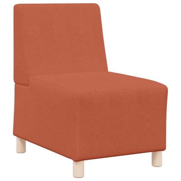 vidaXL | Modulares Armfreies Sofa | Orange 55 x 74 x 82 cm Cordstoff