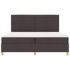 vidaXL LED Boxspringbett mit Matratze Dunkelbraun 200 x 200 cm Stoff