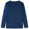 Kinder-Langarmshirt Marineblau 140