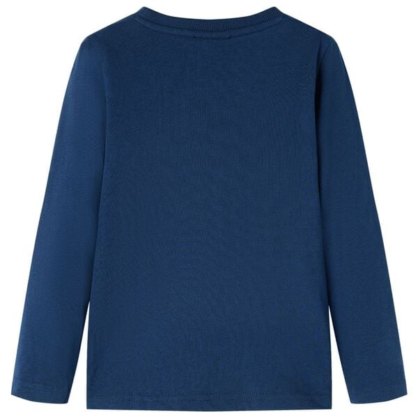 Kinder-Langarmshirt Marineblau 140
