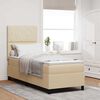 vidaXL Boxspringbett mit Matratze mit Kopfteil Creme 80 x 200 cm Stoff