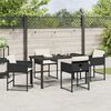 vidaXL Garten Essgruppe 5 pcs Schwarz Poly-Rattan