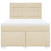 vidaXL Boxspringbett mit Matratze Creme 140x200 cm Stoff