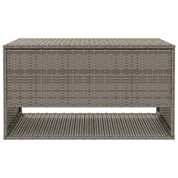 vidaXL Outdoor-Kissenbox Grau 100x55x55,5 cm Poly Rattan