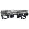 vidaXL 4-tlg. Paletten-Lounge-Set Schwarz Impr&auml;gniertes Kiefernholz