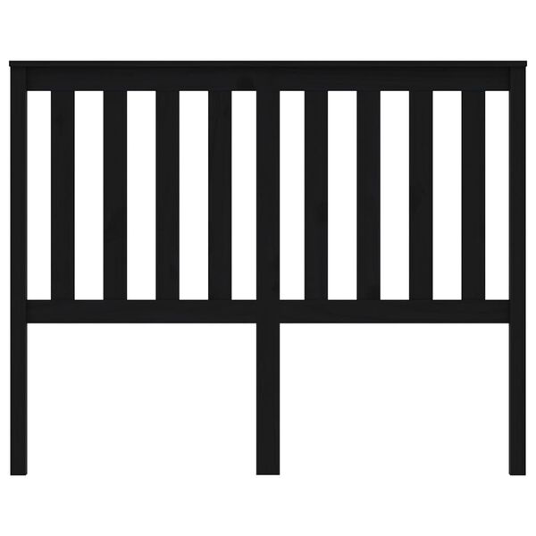 vidaXL Kopfteil Schwarz 126x6x101 cm Massivholz Kiefer