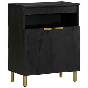 vidaXL Sideboard Schwarz 60x33x75 cm Holzwerkstoff