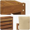 vidaXL Outdoor-Sofagarnitur mit Kissen 9 pcs Natur und Beige