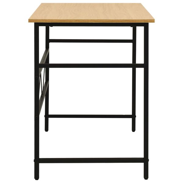 vidaXL Computertisch Schwarz und Eiche Hell 105x55x72 cm MDF und Metall