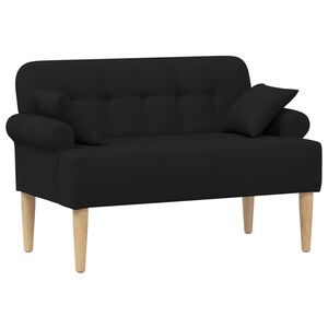 vidaXL Zweisitzer mit Knopfheftung Schwarz 120 x 65 x 79 cm Stoff