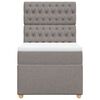 vidaXL Boxspringbett mit Matratze Taupe 80x200 cm Stoff