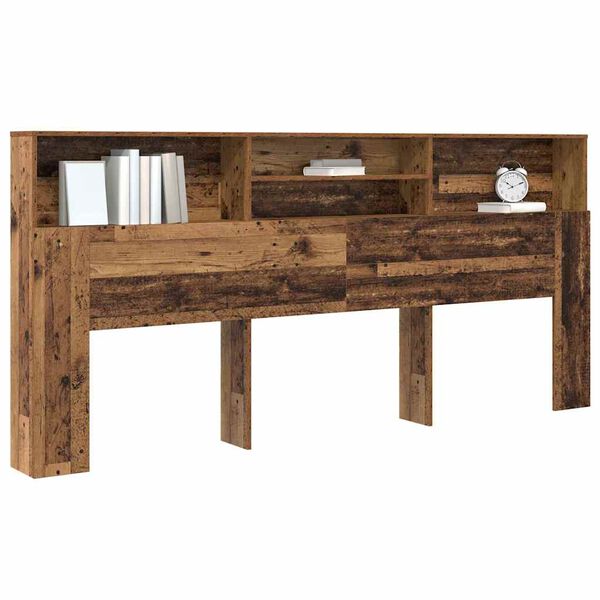 vidaXL Kopfteil Schrank Altholz 220 x 19 x 101,5 cm Holzwerkstoff