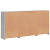 vidaXL Sideboard mit LED-Leuchten Grau Sonoma 202x37x100 cm