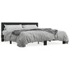 vidaXL Bettgestell Schwarz 180x200 cm Holzwerkstoff und Metall