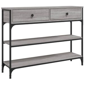 vidaXL Konsolentisch Grau Sonoma 100x25x75 cm Holzwerkstoff