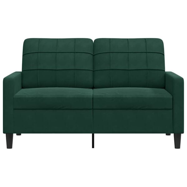 vidaXL 2-Sitzer-Sofa Dunkelgr&uuml;n 120 cm Samt