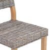 vidaXL Esszimmerstuhl 2 pcs Kubu Grau 46 x 55 x 84 cm Kubu Rattan