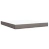 vidaXL Boxspringbett mit Matratze Taupe 180x200 cm Stoff