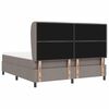 vidaXL Boxspringbett mit Matratze Taupe 180 x 200 cm Stoff