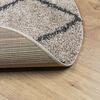 vidaXL Teppich Shaggy Hochflor Modern Beige und Anthrazit &Oslash; 200 cm