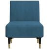 vidaXL Chaiselongue Blau Samt