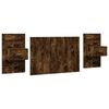 vidaXL Kopfteil mit Nachttischen R&auml;uchereiche 120 cm Holzwerkstoff