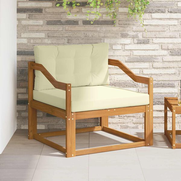 vidaXL Outdoor Mittelsofa Massivholz Akazie Natur