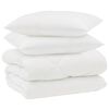 vidaXL Winterbettdecke mit Kissen 3 pcs Wei&szlig; Mikrofaser