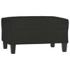 vidaXL 3-Sitzer-Sofa mit Hocker Schwarz 210 cm Stoff