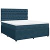 vidaXL Boxspringbett mit Matratze Dunkelblau 180x200 cm Samt