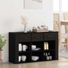 vidaXL Sideboard Schwarz Eichen-Optik 100 x 30 x 59,5 cm Holzwerkstoff