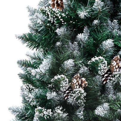 vidaXL Künstlicher Weihnachtsbaum mit Kiefernzapfen und Schnee 150 cm