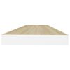 vidaXL Schweberegale 4 Stk. Eichen-Optik und Wei&szlig; 80x23,5x3,8 cm MDF