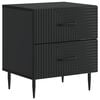 vidaXL Nachttisch Schwarz 43 x 34,5 x 47,5 cm Holzwerkstoff