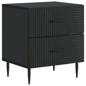 vidaXL Nachttisch Schwarz 43 x 34,5 x 47,5 cm Holzwerkstoff