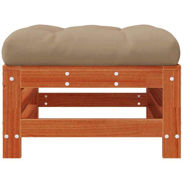 vidaXL Gartenfu&szlig;st&uuml;tze Massives Kiefernholz Wachsbraun