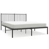 vidaXL Bettgestell mit Kopfteil Metall Schwarz 160x200 cm