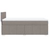 vidaXL Boxspringbett mit Matratze Taupe 80x200 cm Stoff