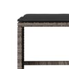 vidaXL 6-tlg. Garten-Sofagarnitur mit Kissen Grau Poly Rattan