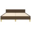 vidaXL Bettgestell ohne Matratze Dunkelbraun 140x200 cm Stoff