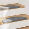 vidaXL Stufenmatten Selbstklebend 15 Stk. 56x17x3 cm Grau