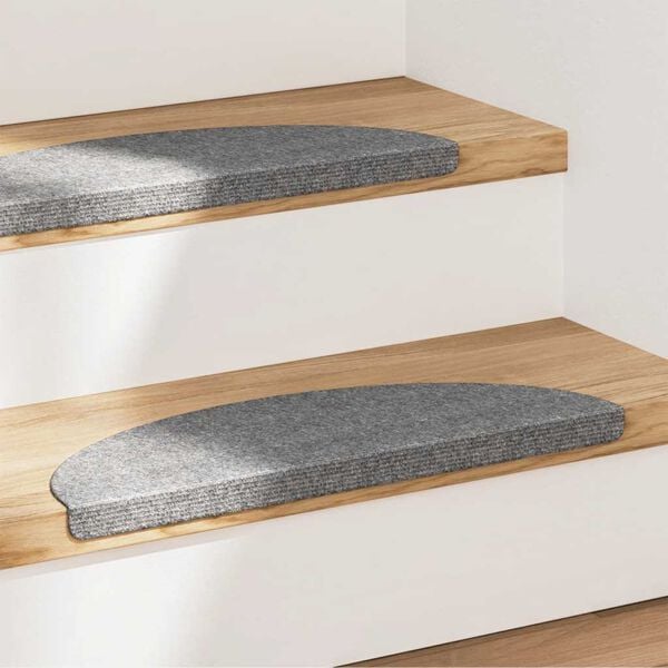 vidaXL Stufenmatten Selbstklebend 15 Stk. 56x17x3 cm Grau