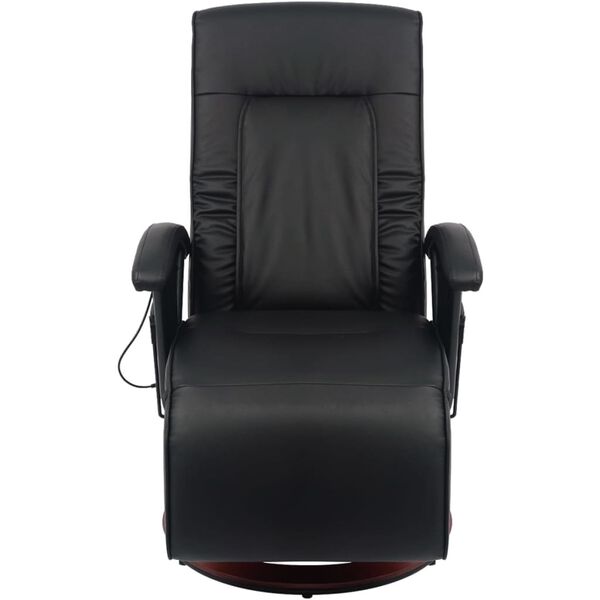 vidaXL Shiatsu-Massagesessel Schwarz Kunstleder