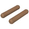 vidaXL Holzd&uuml;bel 2 pcs Braun &Oslash; 8 x 35 mm Massivholz