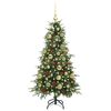 vidaXL K&uuml;nstlicher klappbarer Weihnachtsbaum Gr&uuml;n 120 cm PE und PVC