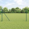 vidaXL Zaun mit Pfosten Gr&uuml;n 1,2 x 25 m Stahl und PVC