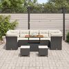 vidaXL Gartensofa-set 10 pcs Schwarz Poly-Rattan