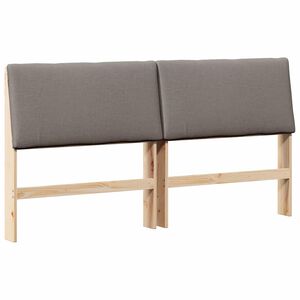 vidaXL Gepolstertes Kopfteil Taupe 200 cm Massives Kiefernholz