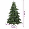 vidaXL K&uuml;nstlicher klappbarer Weihnachtsbaum Gr&uuml;n 210 cm PVC und Stahl