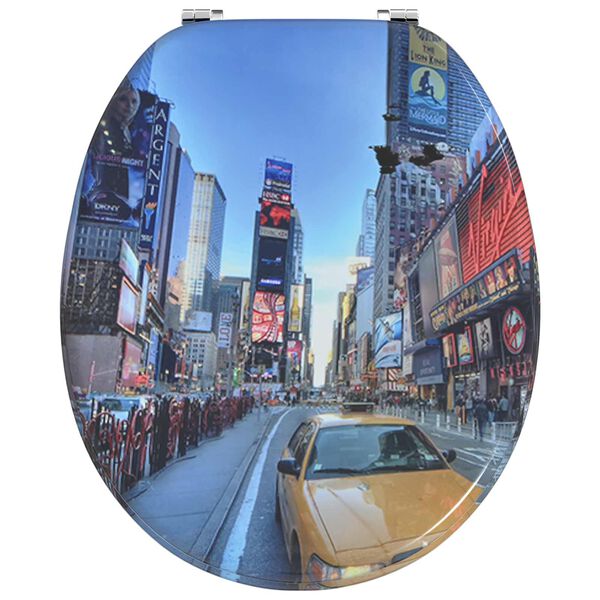 vidaXL Toilettensitz Mehrfarbig 44 x 38 cm MDF-Platte